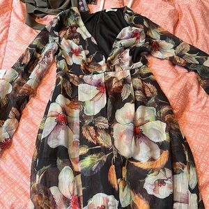 Floral romper with skirt